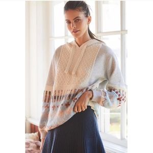Daily Practice by Anthropologie Sylvia Contrast Sweater Hoodie M